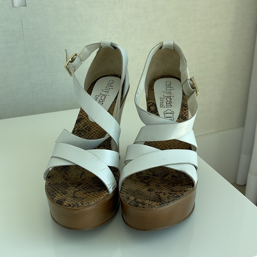 White Summer Wedges
